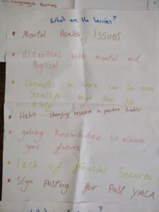 Notes from the youth council meeting: 'what are the barriers?'
