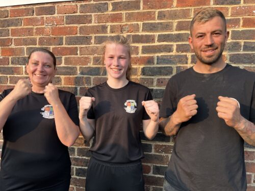 Michelle, Dee and Sam at Hailsham Boxing Club