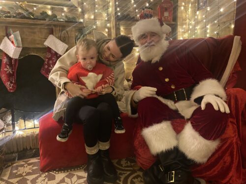 One of our young families sat with santa